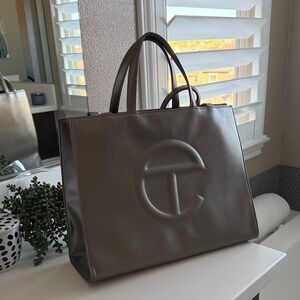 Telfar Large Pewter/Gray Tote Bag